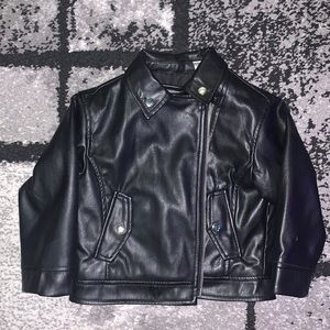 Black girls zara leather jacket size 18-24